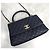 Chanel Borsa Tote a Spalla Coco Handle Medium Caviar Navy Gold Series Blu - vista 5