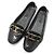 Louis Vuitton Mocassini da guida in vernice nera con logo LV dorato Nero - vista 5
