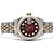Rolex Datejust Combi Burgundy After Diamond Damenuhr Rot - Ansicht 18