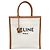 Cabas Céline Vertikaler Canvas-Shopper Natural Tan