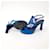 Sandali in scamosciato Hermès Blu  - vista 4