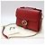 Gucci Bolsa de mão e de ombro com corrente e alça superior entrelazada em couro vermelho - vista 2