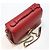 Gucci Bolsa de mão e de ombro com corrente e alça superior entrelazada em couro vermelho - vista 6
