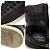 Salvatore Ferragamo Sneakers alte da uomo in pelle nera con punta marrone Nero - vista 7