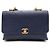Chanel Borsa con patta e manico superiore in caviar Nero