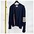 Thom Browne Shetland Cardigan mit Streifen Navy Blau - Ansicht 4
