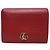 Gucci Tarjetero de cuero Red GG Marmont Roja