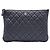 Chanel Clutch Classic New Medium Navy Caviar Gold Blu - vista 2