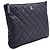 Chanel Clutch Classic New Medium Navy Caviar Gold Blu - vista 4