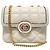 Gucci Mini bolsa de ombro em couro acolchoado branco com detalhe entrelaçado