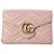 Gucci Borsa a tracolla mini GG Marmont trapuntata Rosa