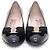 Salvatore Ferragamo Scarpe da donna in pelle lucida con logo Bar Nero - vista 2