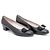 Salvatore Ferragamo Scarpe da donna in pelle lucida con logo Bar Nero - vista 3