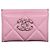 Chanel Rosa Kartenetui mit silbernem Logo Pink