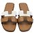 Sandali Oran Hermès in pelle marrone e bianca