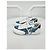 Louis Vuitton Sneakers Charlie in denim Argento - vista 5