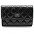 Chanel Black Patent Vintage Card Wallet