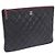 Chanel Clutch Lambskin Silver CC Classic New Medium Nero - vista 10