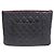 Chanel Clutch Lambskin Silver CC Classic New Medium Nero - vista 3