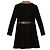 Louis Vuitton Black Wool Leather Insert A-Line Coat - view 2
