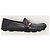 Gucci Mocassino da guida Black Silver Web Bee Tab Nero - vista 2