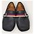 Gucci Mocassino da guida Black Silver Web Bee Tab Nero - vista 6
