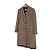 Miu Miu Luxury Biarr Damen Wollmantel mit Karomuster, einreihig und Brustlogo