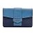 Prada Saffiano Bicolor Flap Crossbody Bag Blau