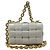 Bottega Veneta Bolsa transversal cassette com corrente acolchoada Branco
