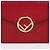 Fendi Gold-Plated Red Tri-Fold Wallet - view 2
