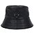 Prada Leder-Bucket-Hat Silber