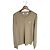 Comme Des Garcons Herrenstrick aus Wolle beige weiß mit Patch Braun