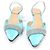 Giuseppe Zanotti Sandali slingback in raso smeraldo e cristallo da donna Verde