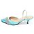 Giuseppe Zanotti Sandali slingback in raso smeraldo e cristallo da donna Verde - vista 4