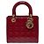 Dior Borsa Tote Media e Borsa a Spalla in Vernice Rosso Ciliegia