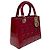 Dior Borsa Tote Media e Borsa a Spalla in Vernice Rosso Ciliegia - vista 2