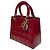 Dior Borsa Tote Media e Borsa a Spalla in Vernice Rosso Ciliegia - vista 3