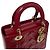 Dior Borsa Tote Media e Borsa a Spalla in Vernice Rosso Ciliegia - vista 6