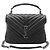 Saint Laurent Borsa a Spalla Medium Black Monogram Matelassé Silver College Nero