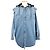 Balenciaga Camicia in denim a doppio strato Blu