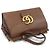 Gucci Kleiner GG Marmont Top Handle aus braunem Leder - Ansicht 3