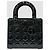 Cannage Dior Lady Patent Small All Black Nero - vista 2