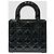 Cannage Dior Lady Patent Small All Black Nero - vista 7