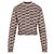 Balenciaga Kurzes Strickoberteil mit Allover-Logo Rot