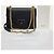 Prada Borsa a tracolla a bustina con catena e logo triangle in Saffiano nero - vista 7