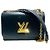 Louis Vuitton Bolso de hombro y bandolera en cuero Epi negro con cierre twist y cadena dorada MM