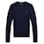 Ralph Lauren Bestickter Pima-Baumwollstrick mit V-Ausschnitt Blau