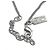 Salvatore Ferragamo Collana Double Gancini con cristalli Argento - vista 6