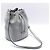 Prada Borsa a tracolla bucket in pelle blu fiordilente e grigio - vista 3