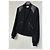Saint Laurent Leather Panel Pineapple Embroidery Wool Bomber Jacket Silvery - view 5
